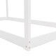 preview thumbnail 5 of 8, White Twin Size Solid Wood House Bed with Roof for Kids