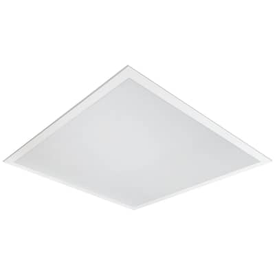 2x2 FT Surface Mount LED Flat Panel Light with Emergency Battery, Selectable Wattage and CCT, Dimmable, Damp Rated, UL Listed