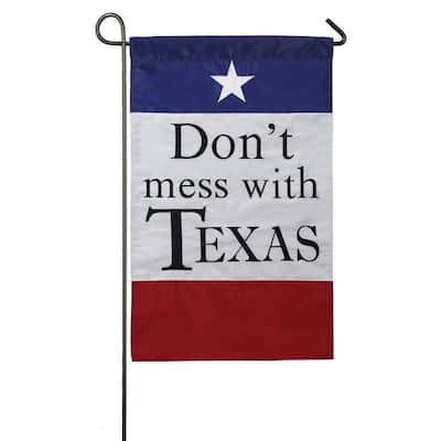 12.5 in. x 18 in. Garden Applique Don't Mess With Texas