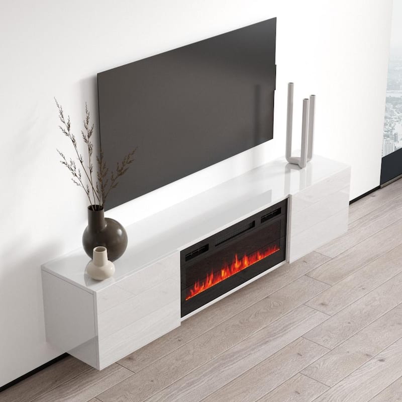 Cali EF Wall Mounted Electric Fireplace Modern 72" TV Stand