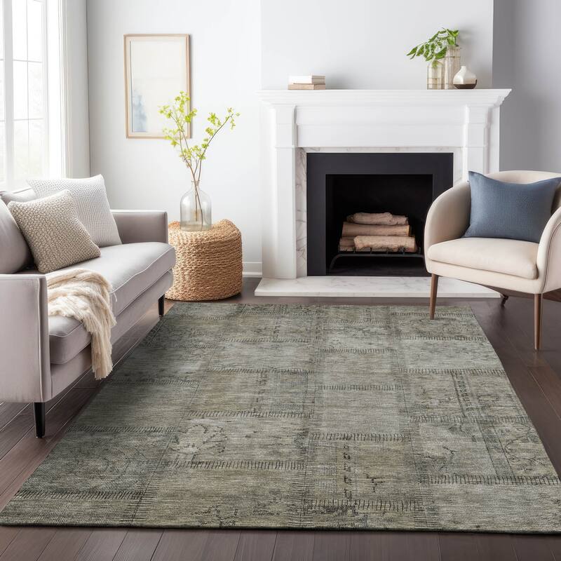 Premium Washable Super Soft Viintage Traditional Mayfield Rug - Taupe - 5' x 7' 6" - Rectangle
