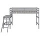 preview thumbnail 7 of 30, Twin/Full Size Loft Bed with Platform & Ladder, Wooden Loft Bed Frame