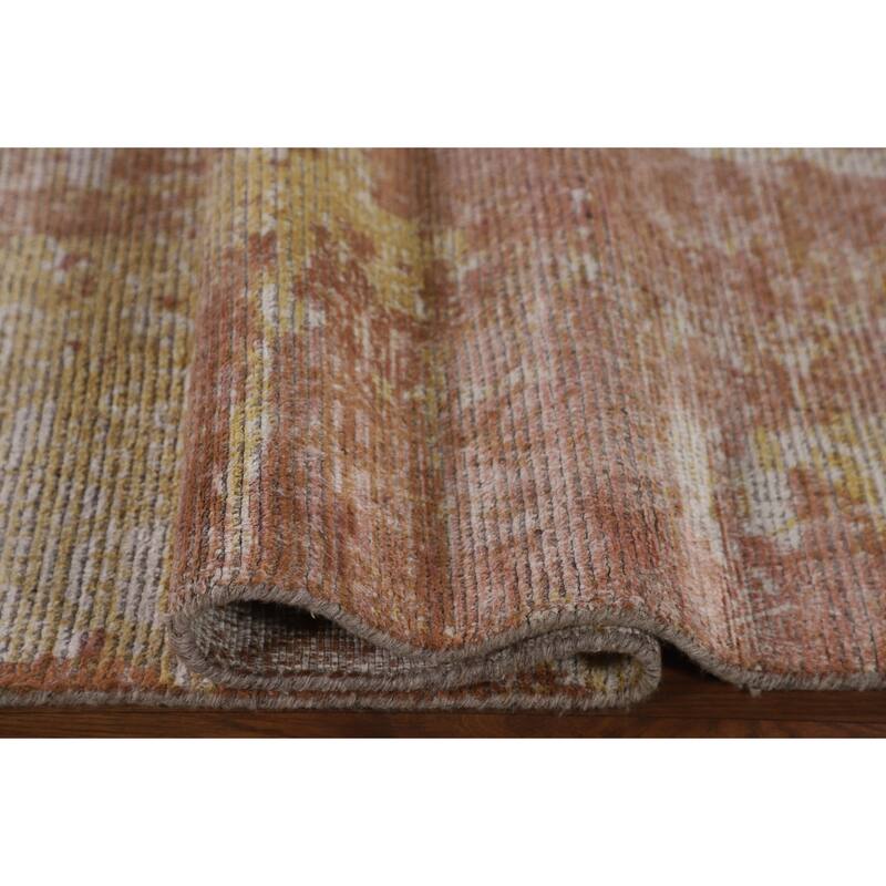 All-Over Abstract Oriental Area Rug Handmade Wool Carpet - 7'10" x 10'0"