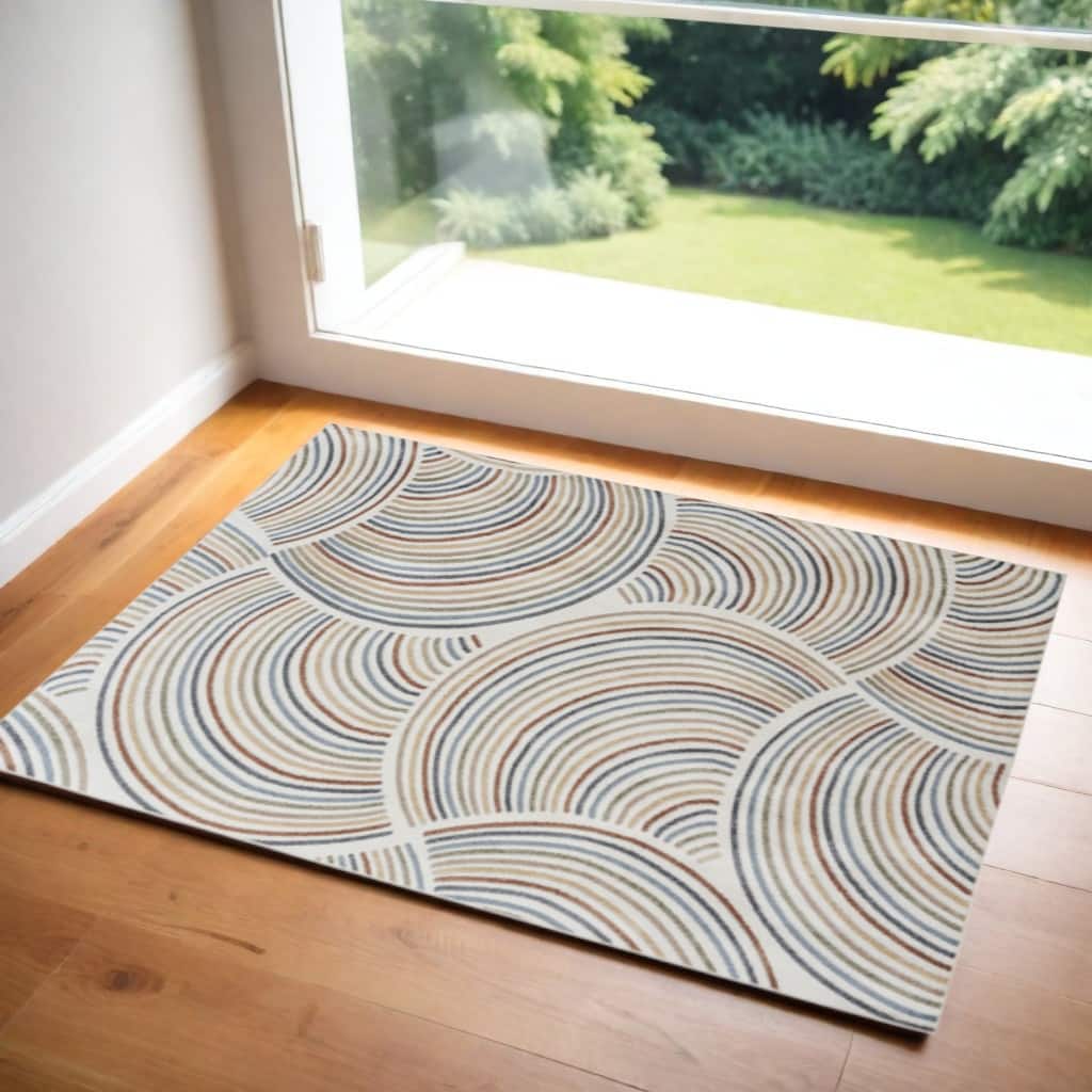 Pifom Power Loomed Geometric Modern Low Pile Area Rug By HomeRoots