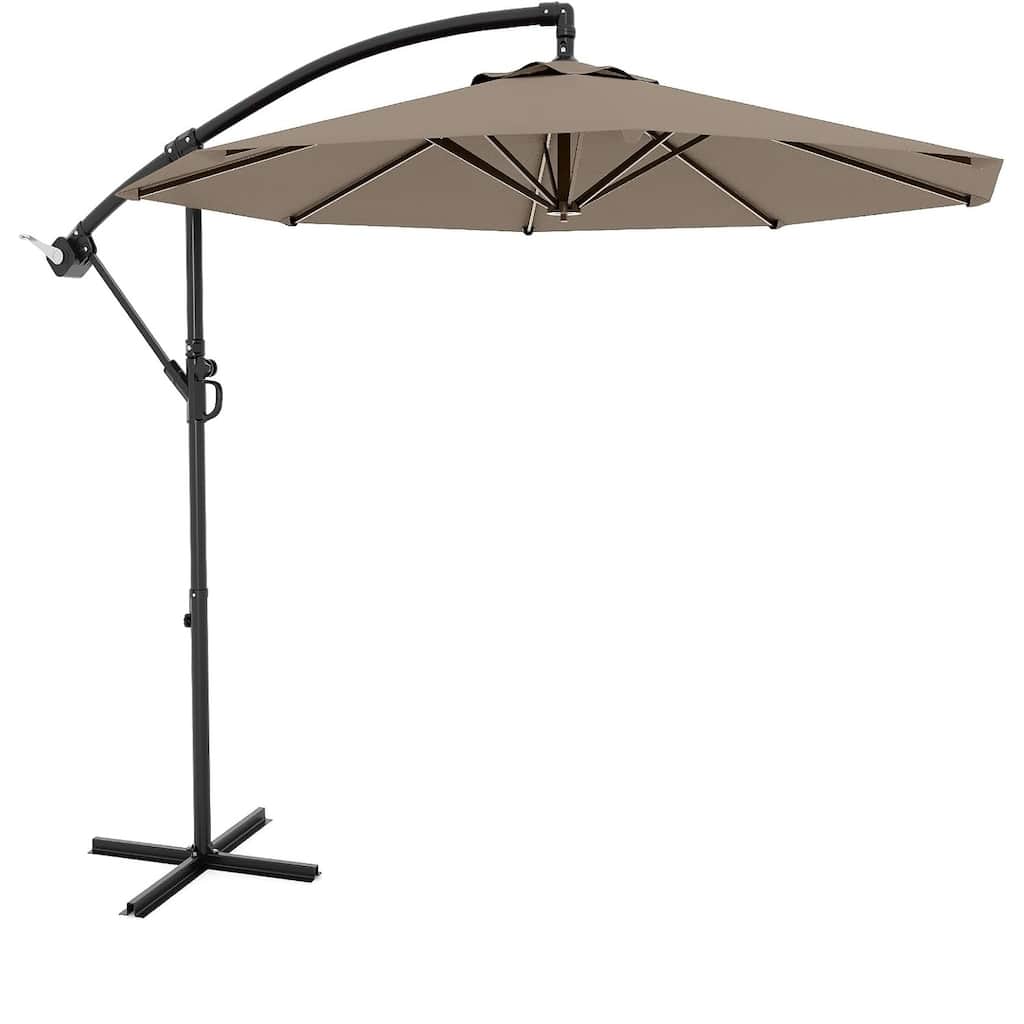 10 ft Offset Patio Umbrella, with with Easy Lift & Tilt Adjustment