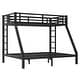 preview thumbnail 5 of 9, Space-Saving and Noise Reduced Design Bunk Bed for Teens and Adults, Twin XL over Queen, Black