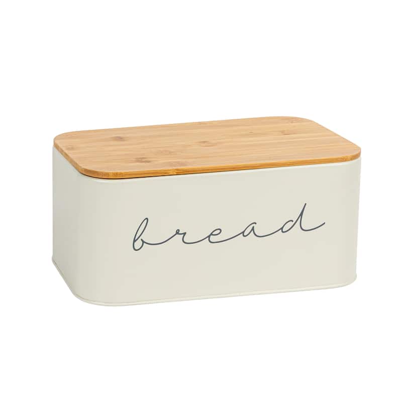 Metal "Bread" Bin with Bamboo Lid