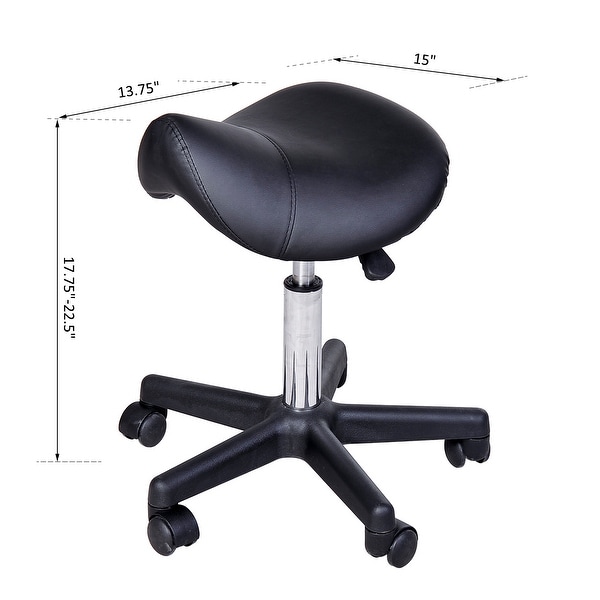 Carbon Loft Wilbur Adjustable Saddle Salon Massage Stool - 13.75*15*23.75