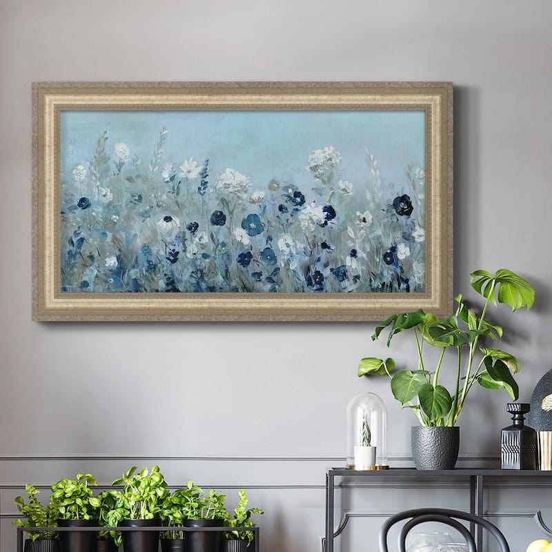 Teal Light Garden Premium Framed Canvas- Ready to Hang