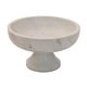 preview thumbnail 1 of 5, Marble Footed Bowl - 8.0"L x 8.0"W x 4.5"H White