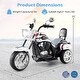 preview thumbnail 28 of 37, 6V Powered Toddler 3-Wheel Motorbike Ride On Toy with Horn and Headlight - 36" x 19" x 25" (L x W x H)