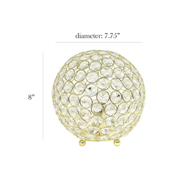 dimension image slide 1 of 5, Elegant Designs Crystal Ball Sequin Chrome Table Lamp