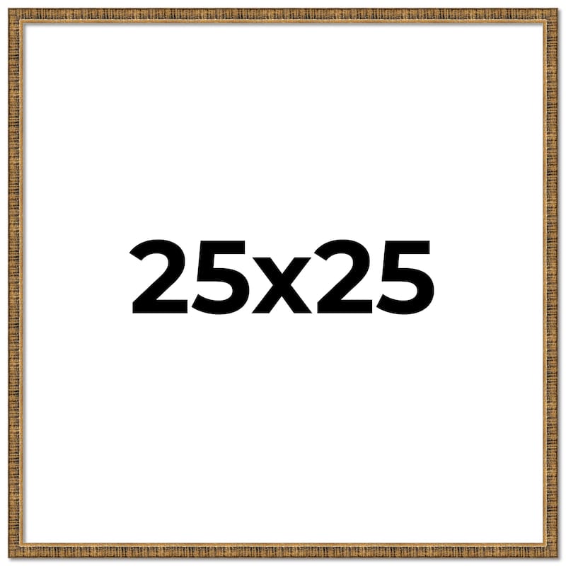 25x25 Frame Black Real Wood Picture Frame Kingsley Gold Distressed Photo Frame with UV Acrylic Foam Board Backing &