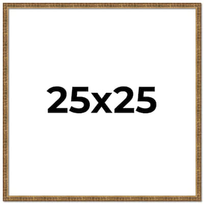 25x25 Frame Black Real Wood Picture Frame Kingsley Gold Distressed Photo Frame with UV Acrylic Foam Board Backing &