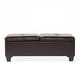 preview thumbnail 11 of 10, Alfred Brown Bonded Leather Storage Ottoman by Christopher Knight Home