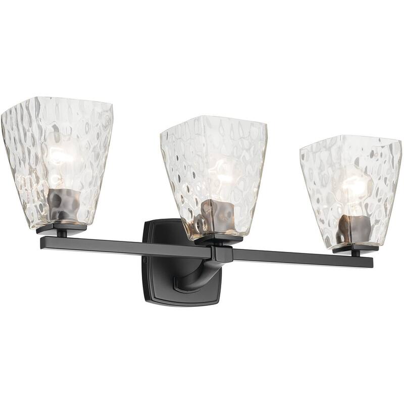 Kichler 55216WTR Marant 3 Light 24" Wide Vanity Light with Clear Water - Black