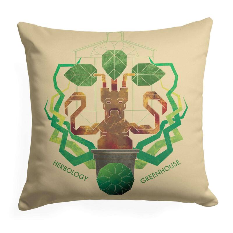 Warner Brothers Harry Potter Herbology Greenhouse 18 Inch Throw Pillow