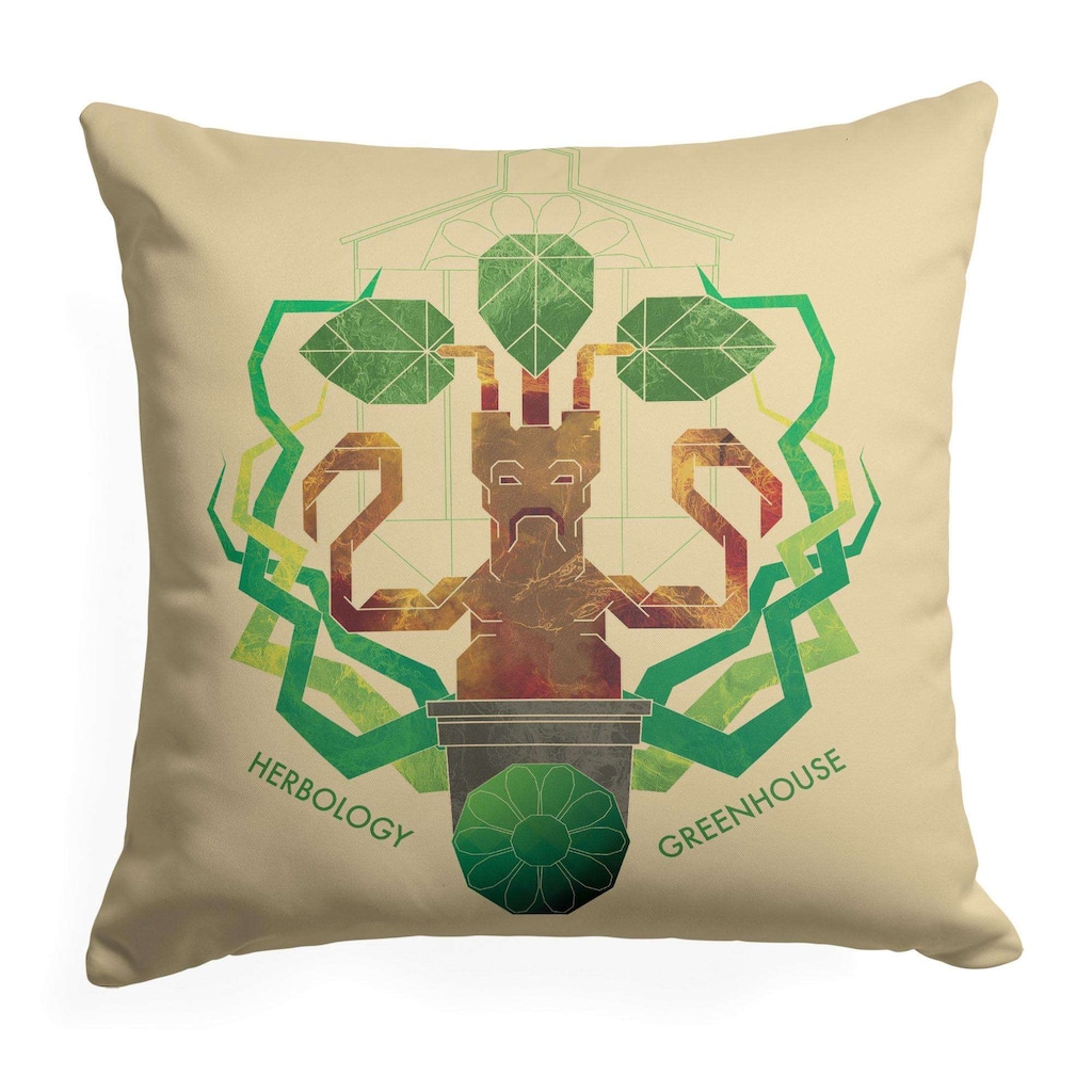 Warner Brothers Harry Potter Herbology Greenhouse 18 Inch Throw Pillow