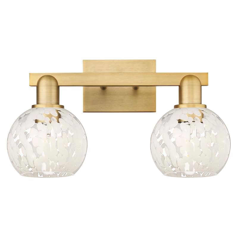 Innovations Lighting Endless Possibilities Arcadia - Athens - 2 Light 17" Bath Vanity Light - Brushed Brass/Matte White