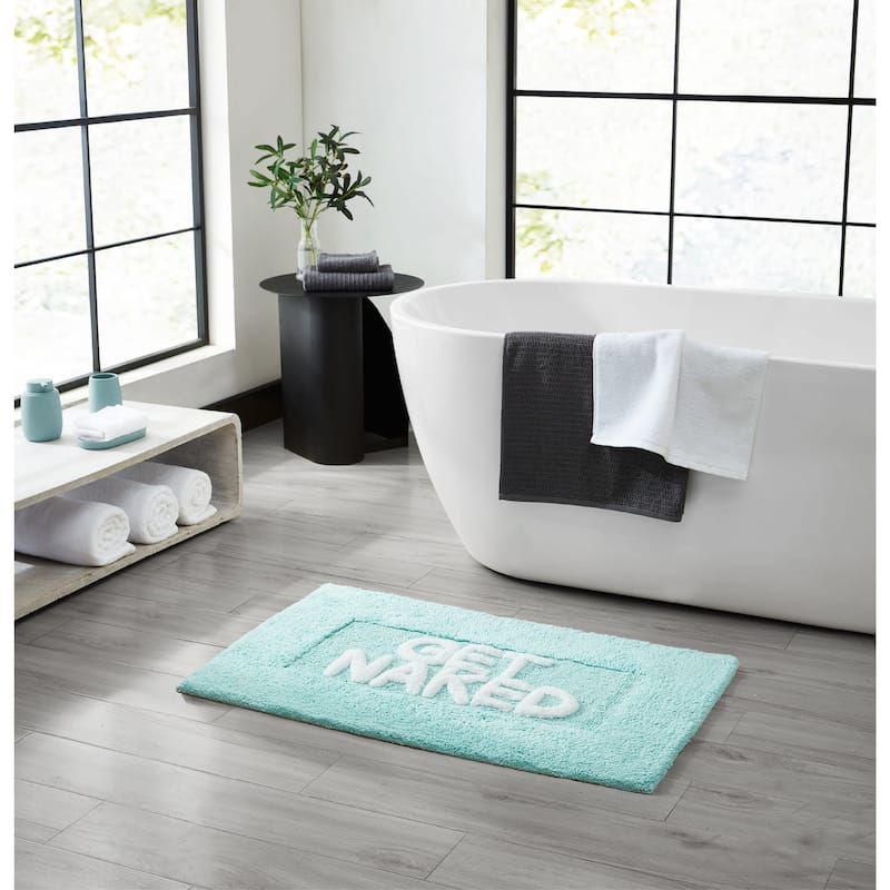 Jean Pierre Cotton "Get Naked" 21 x 34 in. Bath Rug