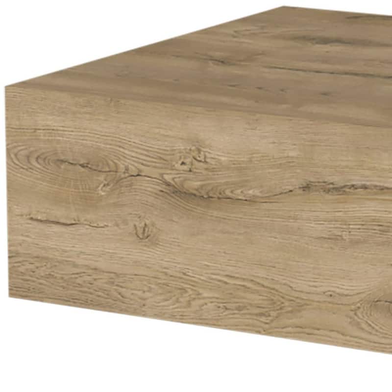 HomeRoots 5" Beige One Drawer Faux Wood Floating Nightstand