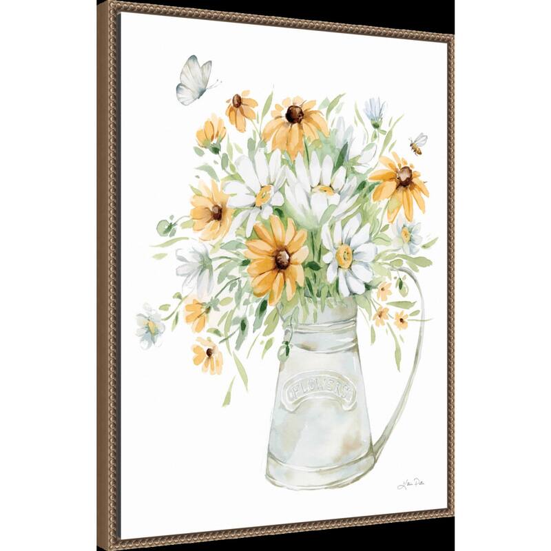 Sunflowers and Daisies II by Katrina Pete Framed Canvas Wall Art Print