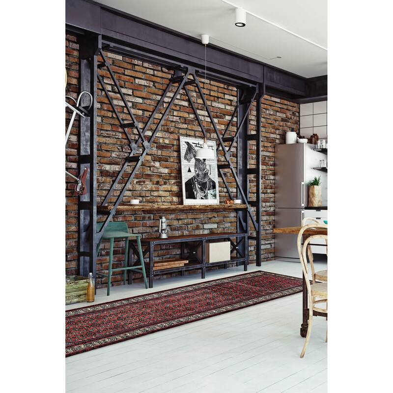 ECARPETGALLERY Hand-knotted Andelz Red Wool Rug - 2'10 x 12'9