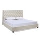 preview thumbnail 3 of 10, Manhattan Tufted Wingback Headboard King Platform Bed