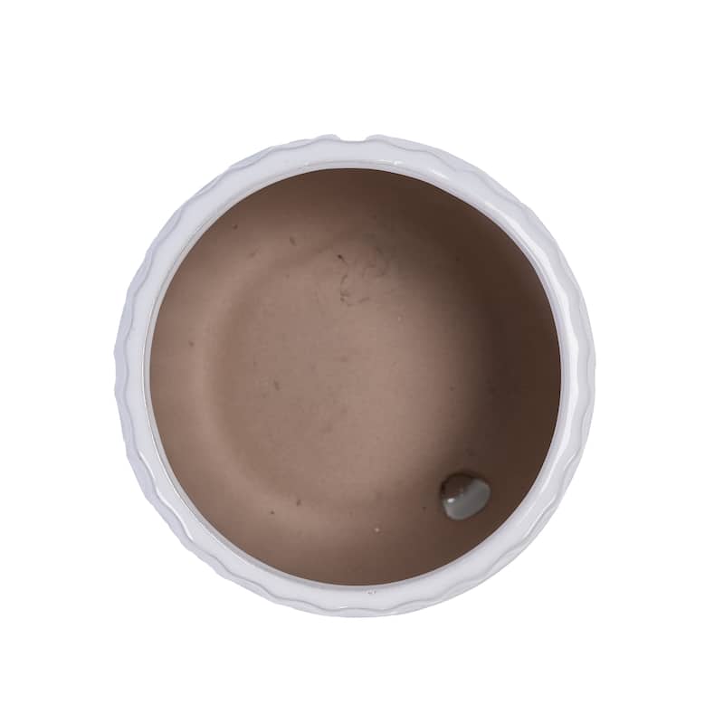 2 Pack Succulent Pots, 6" & 8" Mini Ceramic Plant Pots for Flower or Cactus Plants