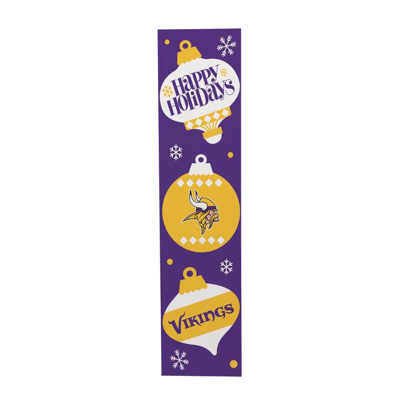 47" Double Sided Seasonal Porch Leaner, Minnesota Vikings - 47" x 11.25"