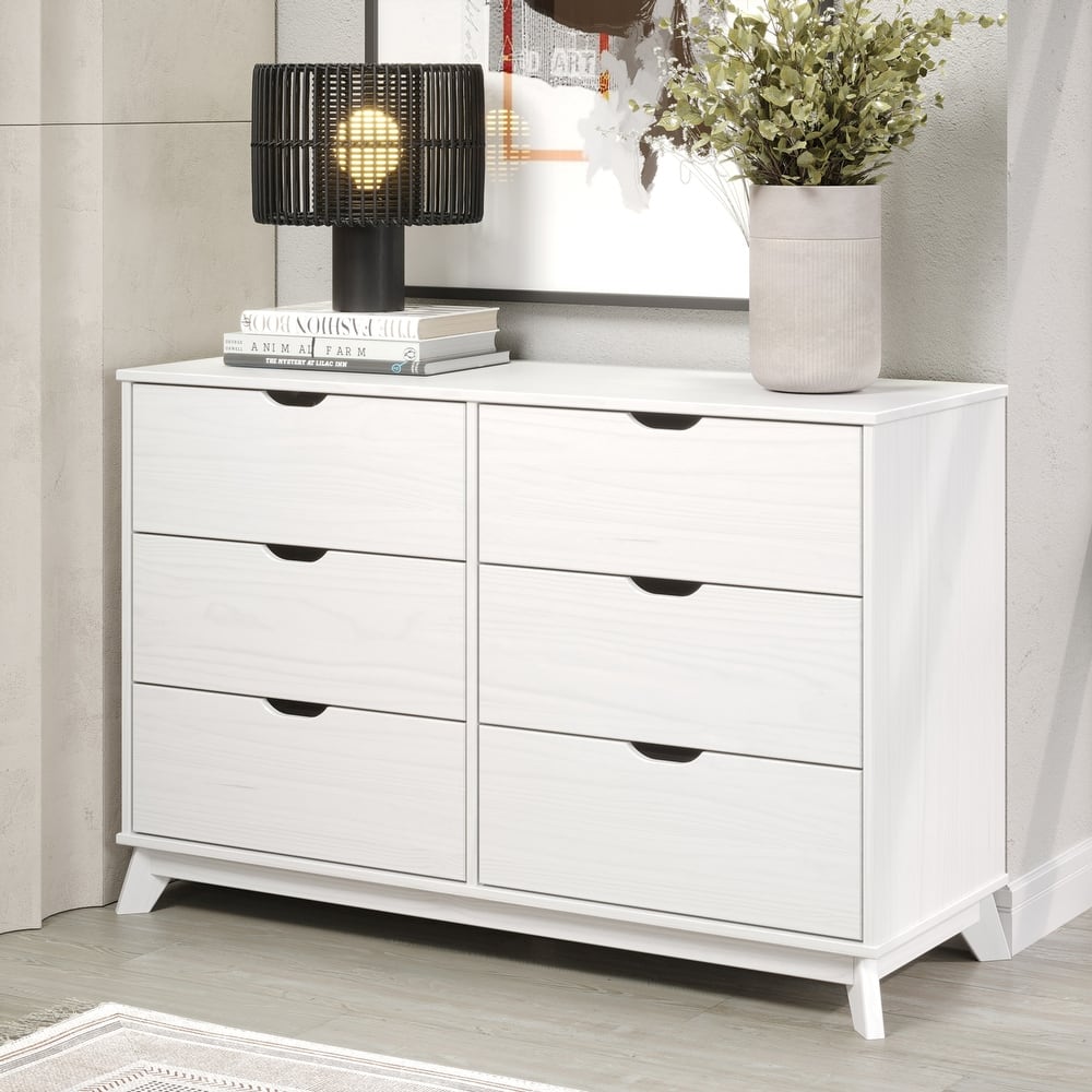 Linon Purcell Wood 6 Drawer Dresser