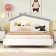 preview thumbnail 40 of 43, House-shaped Wood Platform Bed with Motion Activated Night Lights