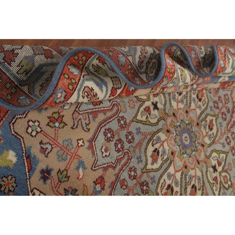 Traditional Heriz Serapi Oriental Area Rug Handmade Wool Carpet - 8'11" x 11'10"