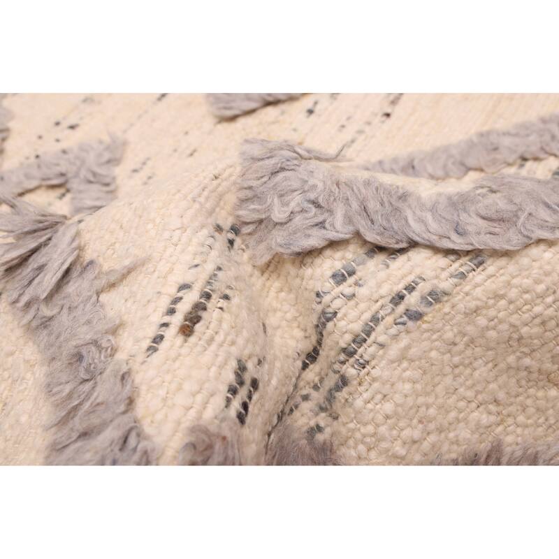 ECARPETGALLERY Hand-knotted Looma Cream Wool Rug - 8'3 x 10'3