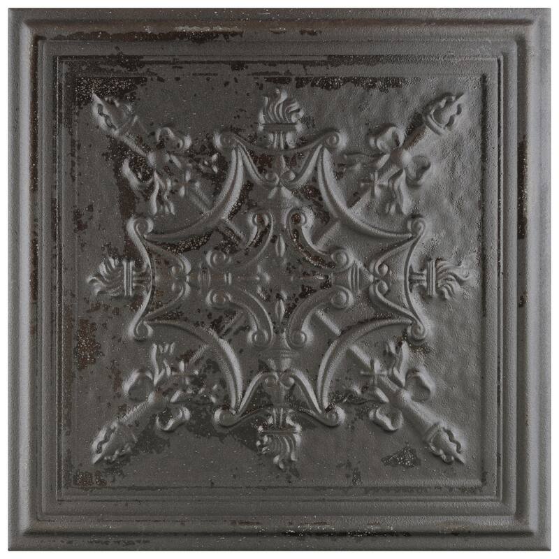 Merola Tile Fitz Lead 8" x 8" Ceramic Wall Tile