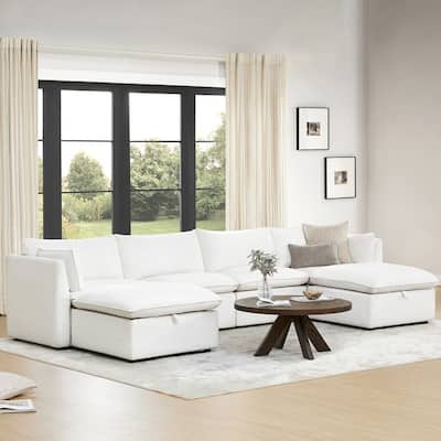 Cypress U-shape Sectional Couches Modular Sofa with Ottoman