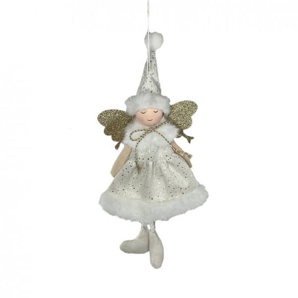 Fairy With Gold Wings In White Dress Decoration - Bed Bath & Beyond -  42454772