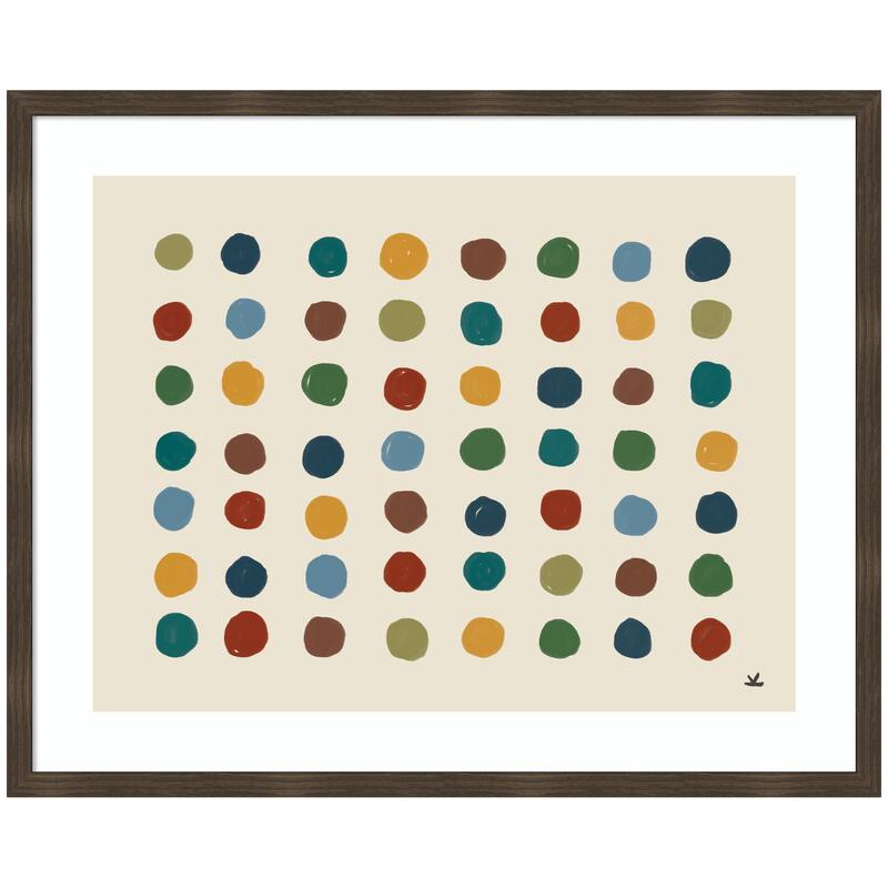 Kate and Laurel Meditation No. 3 by Kelly Knaga Framed Wall Art Print - 42 x 34 - Brown