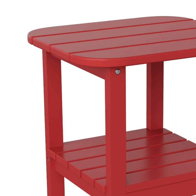 Commercial Grade All-Weather Adirondack Style Patio Side Table