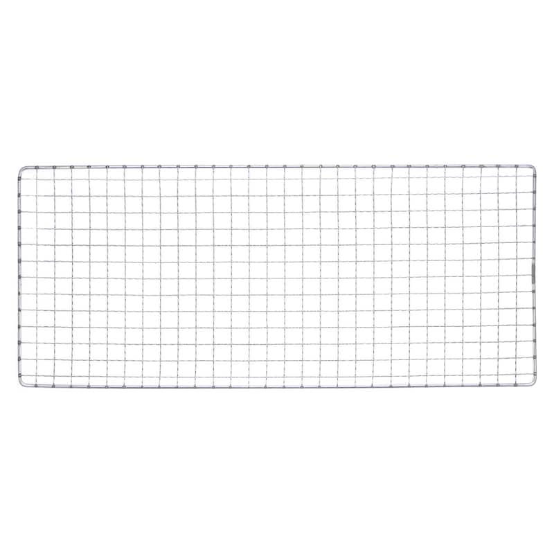 2pcs Square BBQ Grill Net 17.3"x7.5" Electroplated Stainless Steel Barbecue Mesh