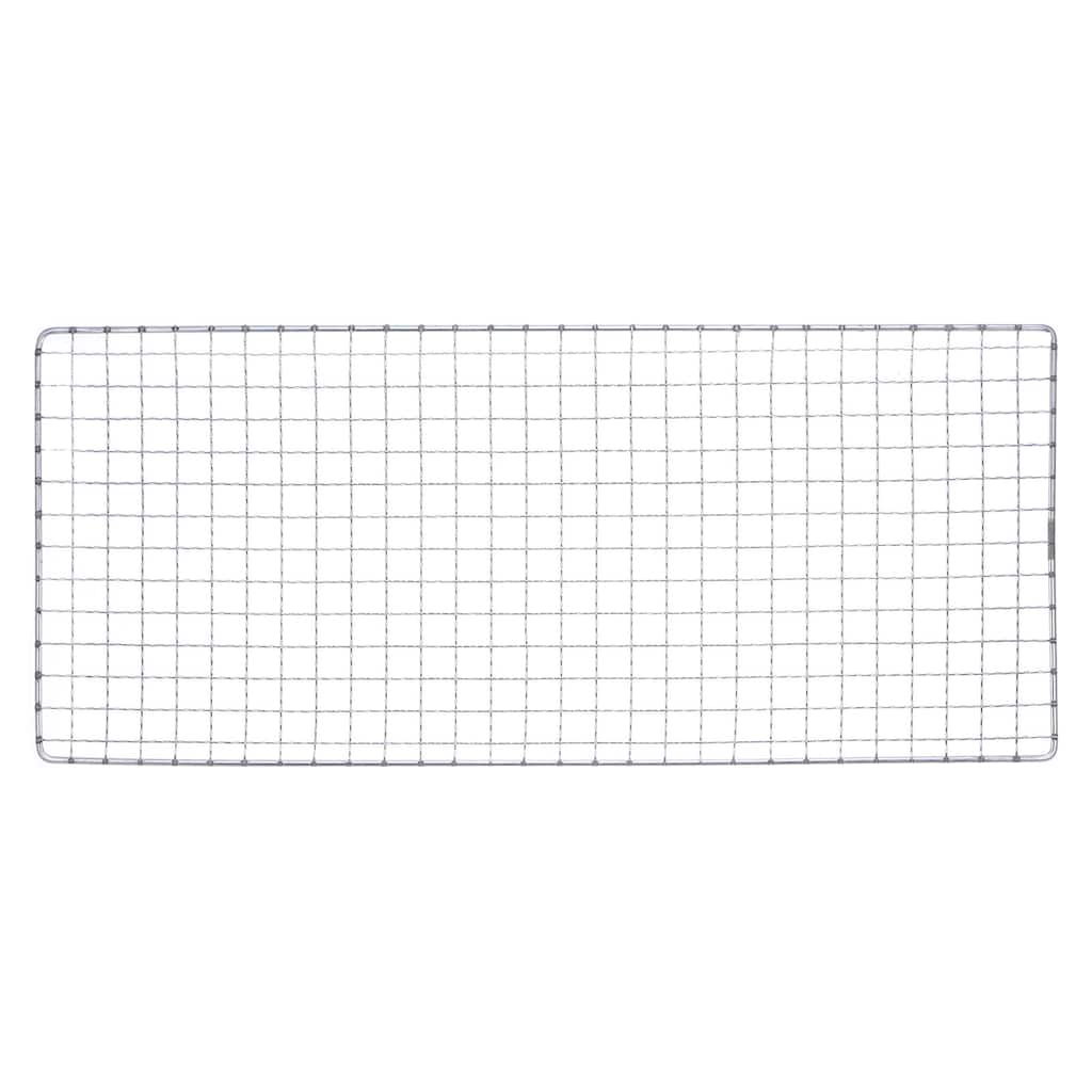 2pcs Square BBQ Grill Net 17.3"x7.5" Electroplated Stainless Steel Barbecue Mesh