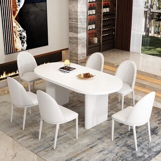 Mionna 7 - Piece Extendable Double Pedestal Dining Set - Bed Bath ...