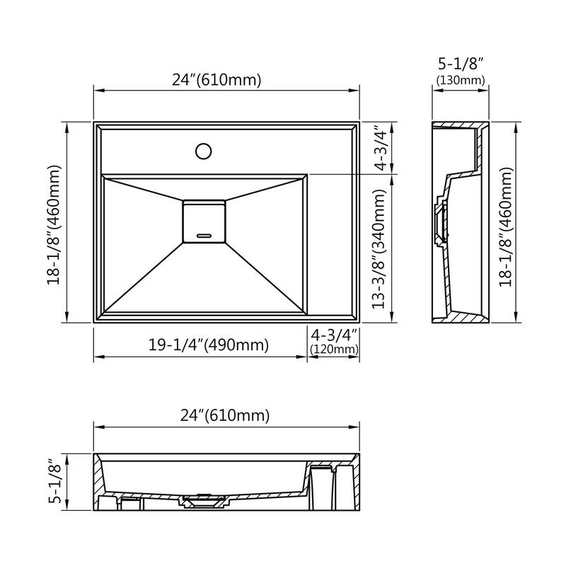 Stafford 24" Single Bathroom Sink