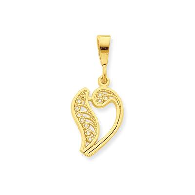 10k Yellow Gold Initial V Charm