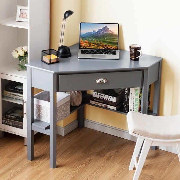 Corner Computer Desk Table Wooden Workstation Corner Laptop Desk On Sale Bed Bath Beyond 31057959