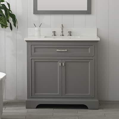 Milano 36" Single Vanity in Gray