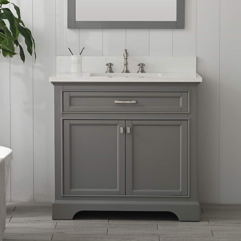 Milano 36" Single Vanity in Gray