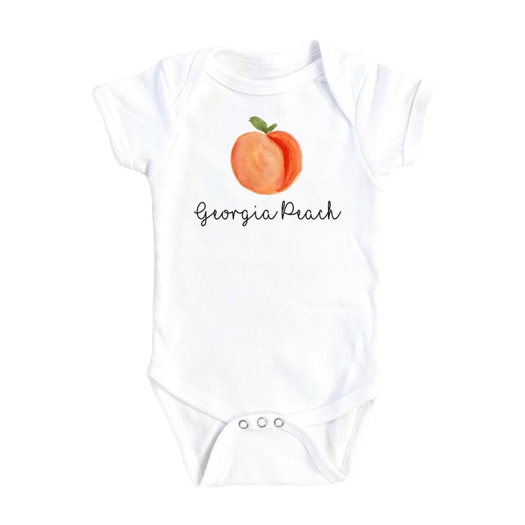 Peach Georgia - Baby Boy Girl Clothes Infant Bodysuit Funny Cute Newborn
