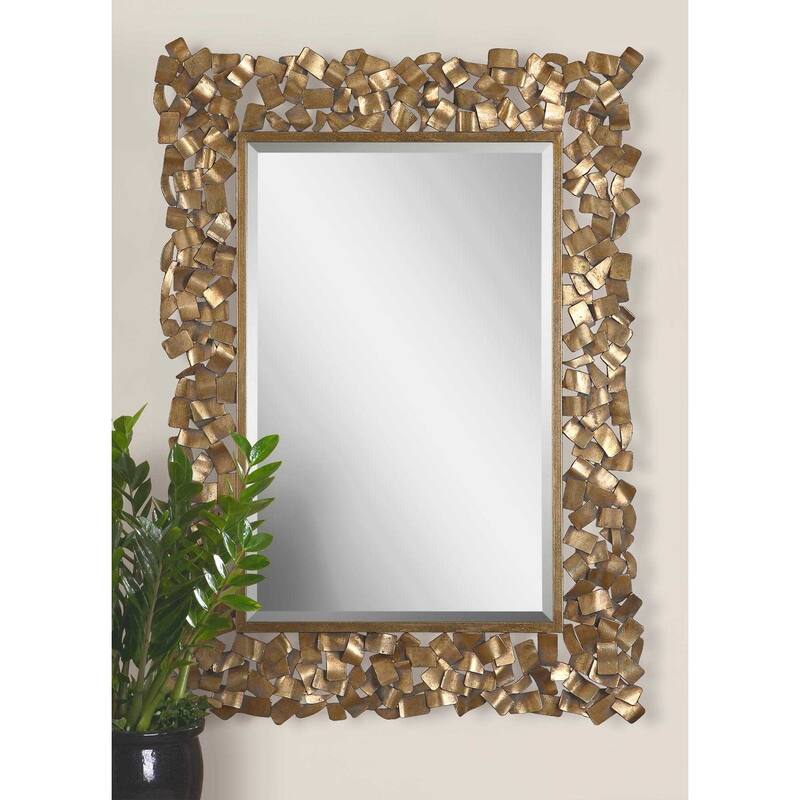 Uttermost Capulin 54" X 38" Urban Industrial Gold Abstract Frame Large