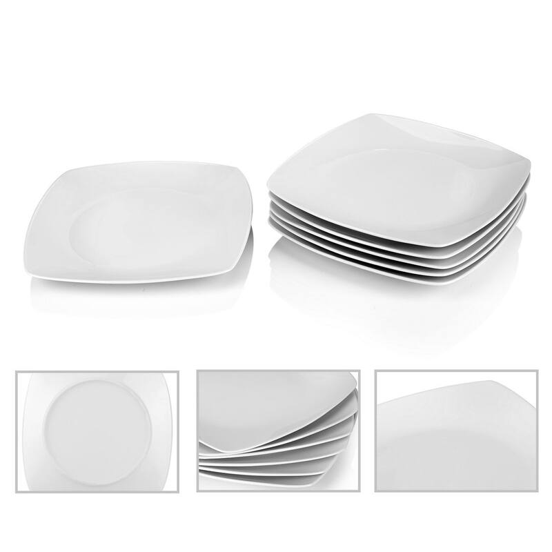 MALACASA Julia Porcelain Dinner Plates (Set of 6)